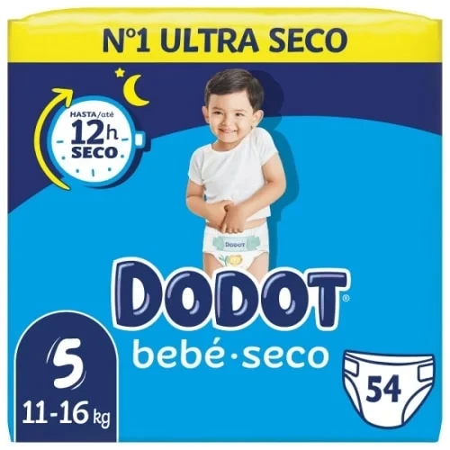 DODOT PAÑAL BEBE SECO T-5 11 16KG.54UD c/2
 PAÑALES