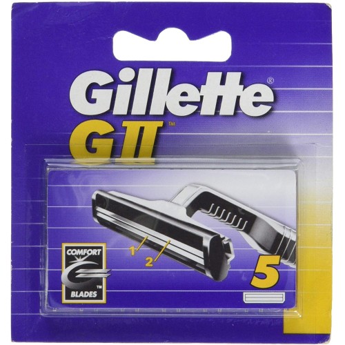 GILLETTE GII CARGADOR 5U.C/10 HOJAS DE AFEITAR Y CARGADORES