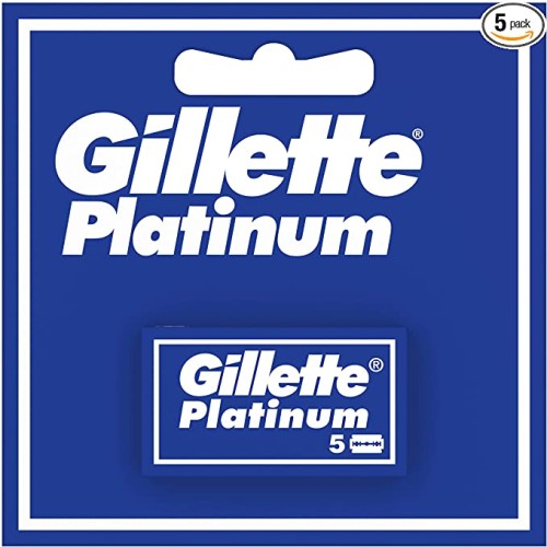 GILLETTE PLATINUM HOJA 5 UNDS CARTON C/10 HOJAS DE AFEITAR Y CARGADORES