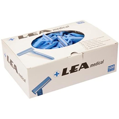 LEA MEDICAL 100 MAQUINILLAS RASURAR 1 HOJA HOJAS DE AFEITAR Y CARGADORES