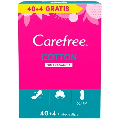 CAREFRE SALVA SLIP NORMAL COTTON 40+4 C/18 COMPRESAS Y TAMPONES