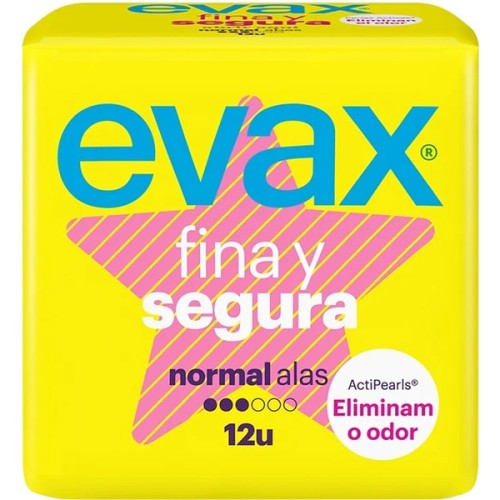 EVAX FINA Y SEGURA N. ALAS 12 un C/16 COMPRESAS Y TAMPONES