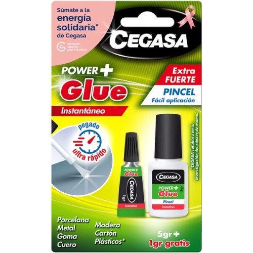 CEGASA PEGAMENTO POWER GLUE 5 GRMS PINCEL C/12 PEGAMENTOS