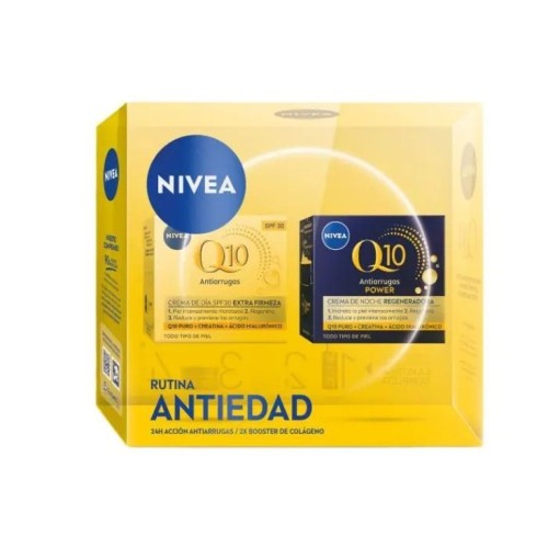 NIVEA VISAGE Q-10 POWER ANT-ARR.CR.DIA 50ML.FP-30+NOCHE 50ML
 ESTUCHES SEÑORA