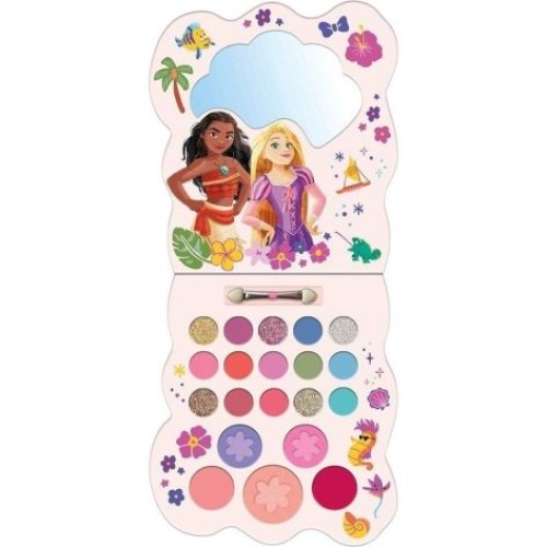 PRINCESAS DISNEY SET 15 SOMBRAS+2 BRILLO+3 COLORETE+1 BROCHA
 ESTUCHES INFANTILES
