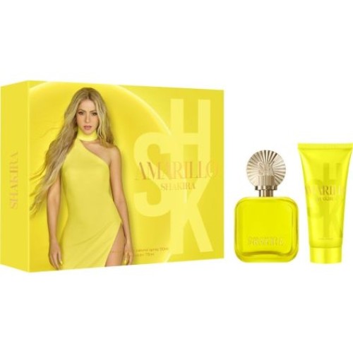 SHAKIRA AMARILLO COLONIA 50ML.VAPO+CREMA CORPORAL 75 ML 
 ESTUCHES SEÑORA