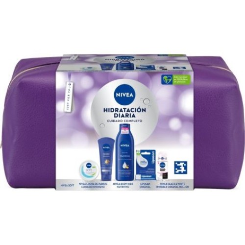 NIVEA NECESER BODY MILK 250NUTR+DEO50+CR.MANOS+LIPOS+CR.SOFT ESTUCHES SEÑORA