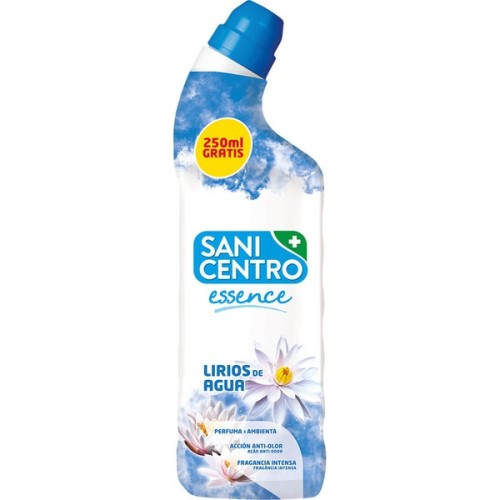 SANICENTRO GEL WC ESSENCE AROMA LIRIOS AGUA 750 ML C/12 DESATASCADORES Y LIM.BAÑO