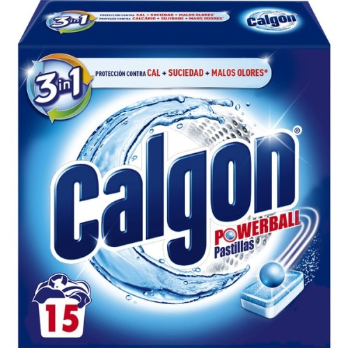 CALGON  15 PASTILLAS LAVADORA  C/7 DETERGENTES POLVO