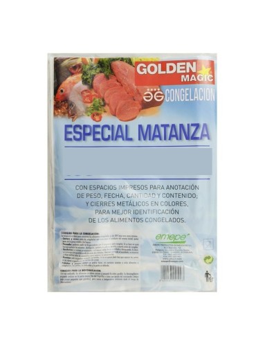 GOLDEN BOLSA CONG.MED. MATANZA 25X35 50 UNDS C/60 PAPEL ALUMINIO Y FILM