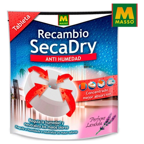 MASSO SECADRY RECAMBIO TABLETA BOLA SECA 450 GRMS C/12 BOLAS POLILLA Y ANTIHUMEDAD
