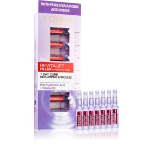 LOREAL REVITALIFT FILLER 7 AMPOLLAS HIALUR. CREMAS FACIALES