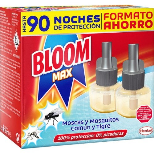BLOOM ELECTRIC MAX REC MOSCAS Y MOSQ. 2 UNDS INSECTICIDAS
