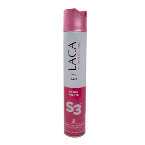 S3 LACA EXTRAFUERTE 400 ML c/6
 LACAS Y ESPUMAS PELO