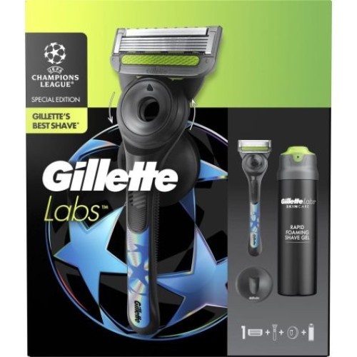 GILLETTE ESTUCHE LABS CHAMP.(MAQUINA+RECAMBIO+GEL AFEIT.198) ESTUCHES CABALLERO