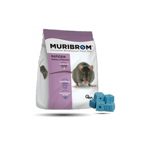 MURIBROM RATICIDA BLOQUE BRODIFACOUM 200 GRMS C/21 RATICIDAS