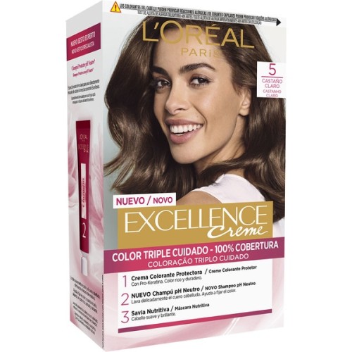 EXCELLENCE 5 TINTE CABELLO CASTAÑO CLARO TINTES DEL CABELLO