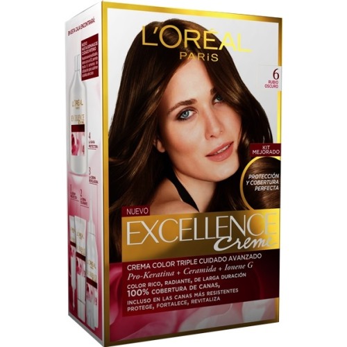 EXCELLENCE 6 TINTE CABELLO RUBIO OSCURO TINTES DEL CABELLO