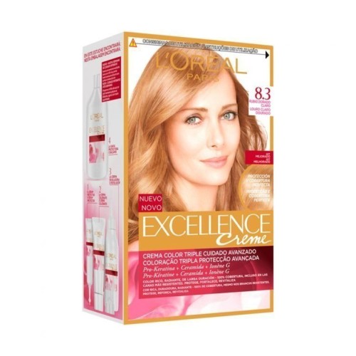 EXCELLENCE 8,3 TINTE CABELLO RUBIO CLARO DORADO TINTES DEL CABELLO