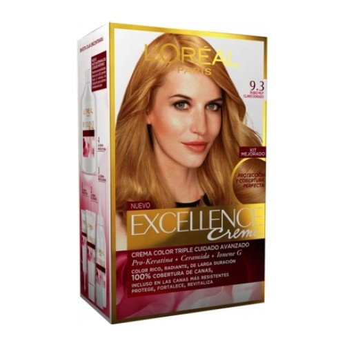 EXCELLENCE 9,3 TINTE CABELLO RUB.CLARO.CL.DORADO
 TINTES DEL CABELLO