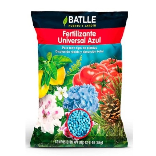 BATLLE ABONO GRANULADO AZUL 800 GRMS C/12 JARDINERIA