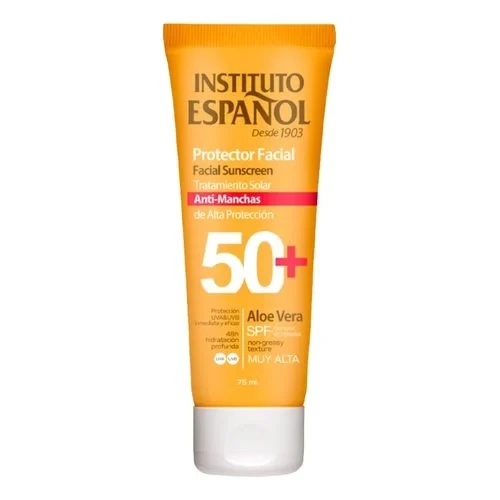INST.ESPAÑOL PROTECT.SOLAR FACIAL 75ML.ALOE VERA F-50+ANTIMANCHAS
 BRONCEADORES