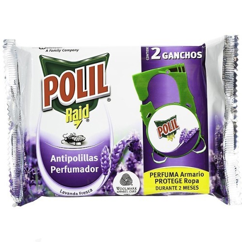 POLIL PERCHA L-2 ANTIPOLILLA LAVANDA C/48 BOLAS POLILLA Y ANTIHUMEDAD
