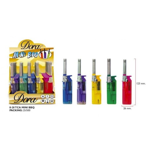 DORA ENCENDEDOR COCINA MINI TRANSLÚCIDO C/25 FUEGO