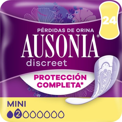 AUSONIA DISCREET MINI COMPRESA INCONTINENCIA 24 U C/8
 COMPRESAS Y TAMPONES