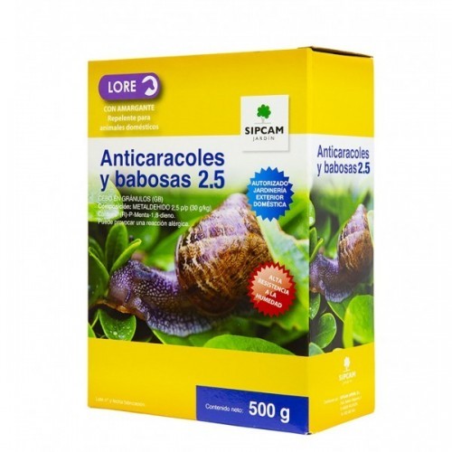 SIPCAM CARACOLES Y BABOSAS 500 GRAMOS INSECTICIDAS