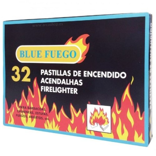 BLUE FUEGO PASTILLAS ENCENDIDO 32 UNI  C/24 FUEGO