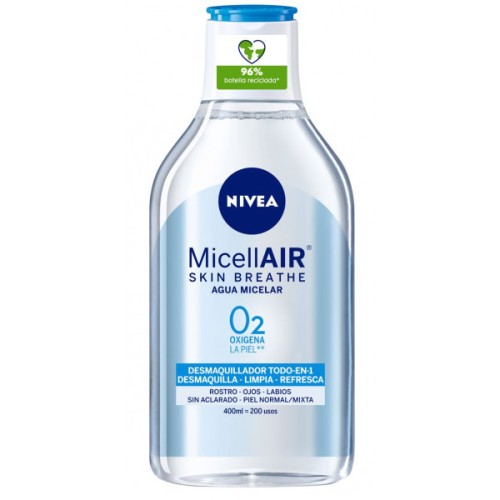 NIVEA AGUA MICELAR 400 ML PIEL NORMAL CREMAS FACIALES