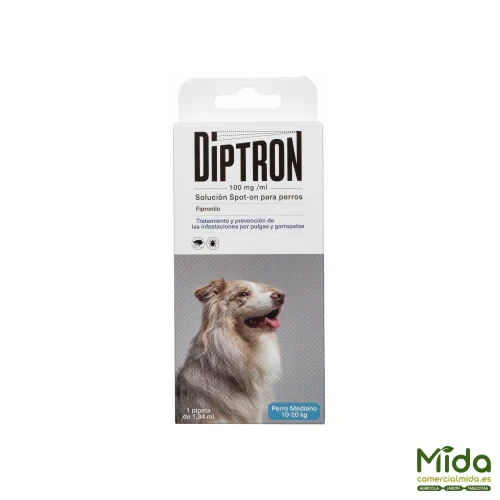 DIPTRON SPOT PIPETA PERRO MEDIANO 10-20 KG C/12 MASCOTAS COMPLEMENTOS