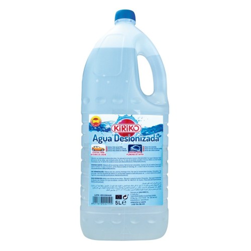 KIRIKO AGUA DESTILADA (DESIONIZADA) 5 LITROS C/3 AGUA OXIGENADA