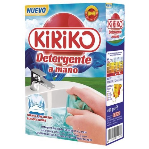 KIRIKO DETERGENTE POLVO A MANO 400 GRMS C/6 DETERGENTES POLVO
