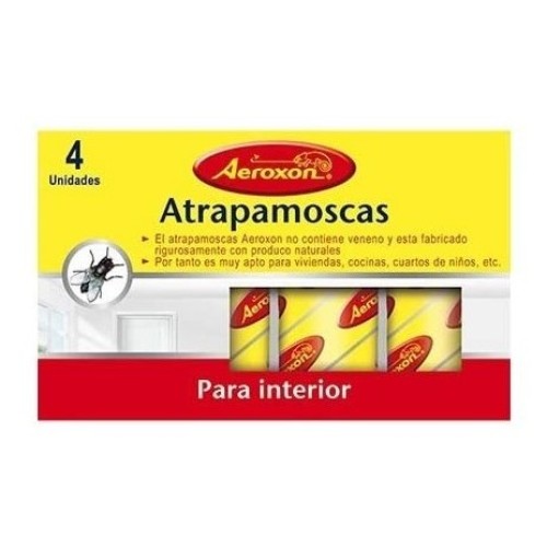 AEROXON TIRAS MOSCAS ADHESIVAS 4 UNDS C/22 INSECTICIDAS