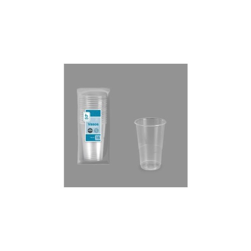 BEST VASO TRANSPARENTE 250 CC 15 UNDS C/12 CONSUMIBLES DESECHABLES