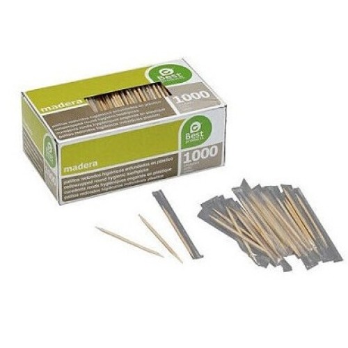 BEST PALILLO REDONDO ENFUNDADO EN PLASTICO 1000 UDS C/10 PALILLOS