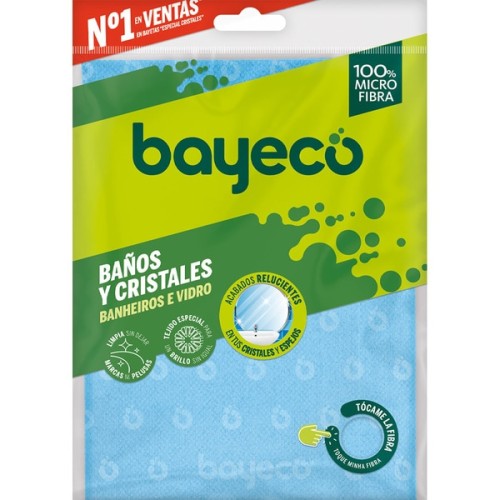 BAYECO BAYETA BAÑOS Y CRISTALES 40X40 AZUL C/30 BAYETAS
