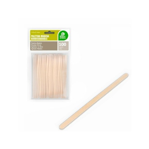 BEST PALETINAS MADERA 100 UDS 11X0,50 CMS C/60 CONSUMIBLES DESECHABLES