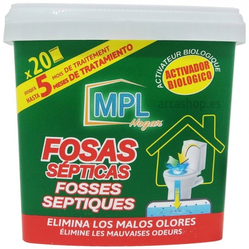 MPL FOSAS SEPTICAS 20 SOBRES c/6 DESATASCADORES Y LIM.BAÑO