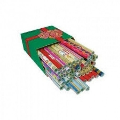 PAPEL DE REGALO COLORES 70X200 CTM c/50 SERVILLETAS Y MANTELES