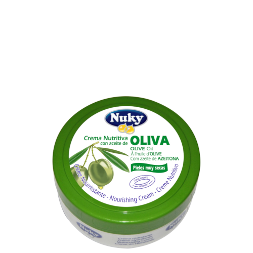 NUKY CREMA TARRO OLIVA 200 ML c/12 CREMAS DE MANOS