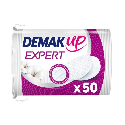 DEMAKUP DISCOS DESMAQ.OVAL XPERT DOBLE 50 UN c/18 APOSITOS Y ALGODON