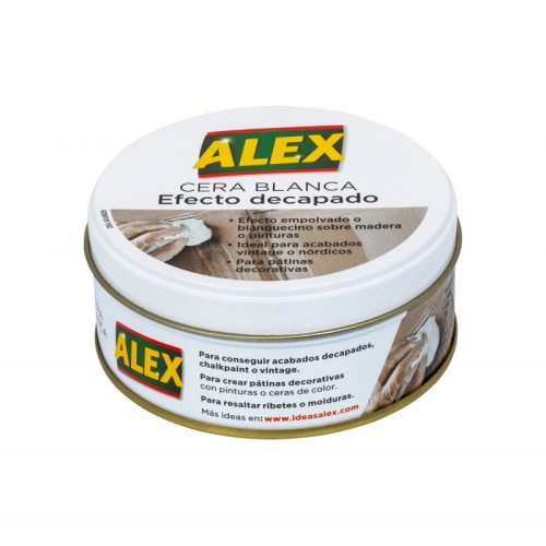 ALEX CERA LATA 250 GR.BLANCA-EFECTO DECAPADO CERAS Y LIMPIADORES MADERA