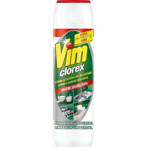 VIM CLOREX POLVO LIMPIEZA. 750g. c/12 DETERGENTES POLVO