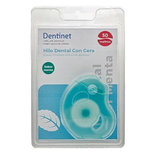 DENTINET HILO DENTAL CON CERA 50 MTS  CEPILLOS DE DIENTES