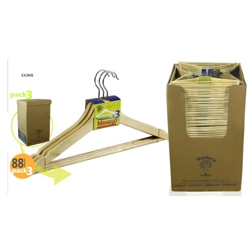 HIDALGO PERCHA MADERA LOTE 3 UNDS PERCHAS