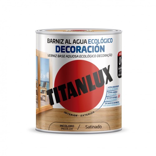 TITAN BARNIZ ECOLOGICO SATINADO 250 CC PINTURAS AL AGUA