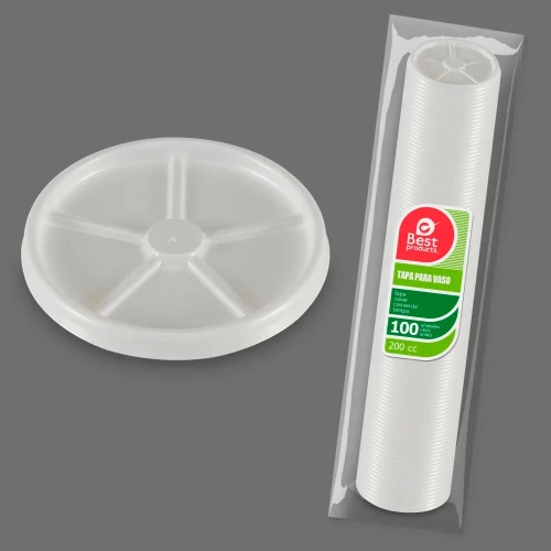 BEST 100 TAPA VASO 200 CC FOAM CONSUMIBLES DESECHABLES